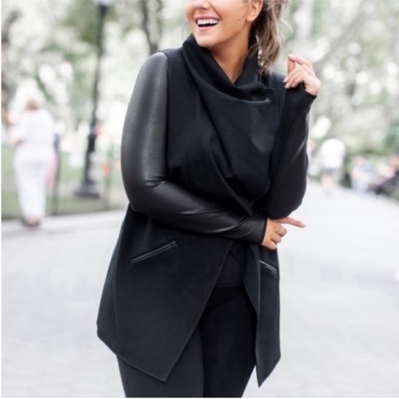 SPANX Drape Front Jacket Very Black Size XS - Picture 4 of 16